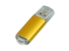 USB 2.0- флешка на 32 Гб с прозрачным колпачком (золотистый) 32Gb (Изображение 1)