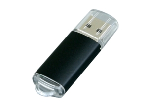 USB 2.0- флешка на 32 Гб с прозрачным колпачком (черный) 32Gb