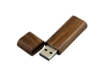 USB 2.0- флешка на 64 Гб эргономичной прямоугольной формы с округленными краями (коричневый) 64Gb (Изображение 2)