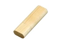 USB 2.0- флешка на 32 Гб эргономичной прямоугольной формы с округленными краями (натуральный) 32Gb