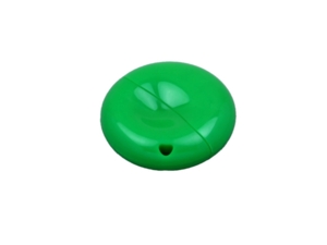 USB 2.0- флешка промо на 16 Гб круглой формы (зеленый) 16Gb