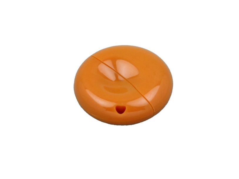 USB 2.0- флешка промо на 8 Гб круглой формы (оранжевый) 8Gb (Изображение 1)