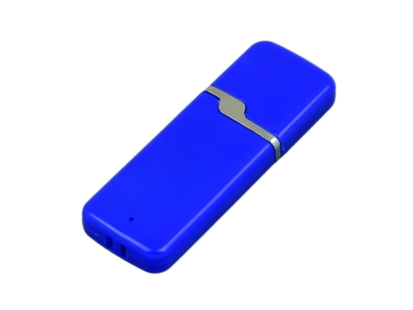 USB 2.0- флешка на 16 Гб с оригинальным колпачком (синий) 16Gb (Изображение 1)
