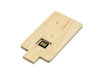 USB 2.0- флешка на 16 Гб в виде деревянной карточки с выдвижным механизмом (натуральный) 16Gb (Изображение 3)