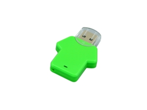 USB 2.0- флешка на 16 Гб в виде футболки (зеленый) 16Gb