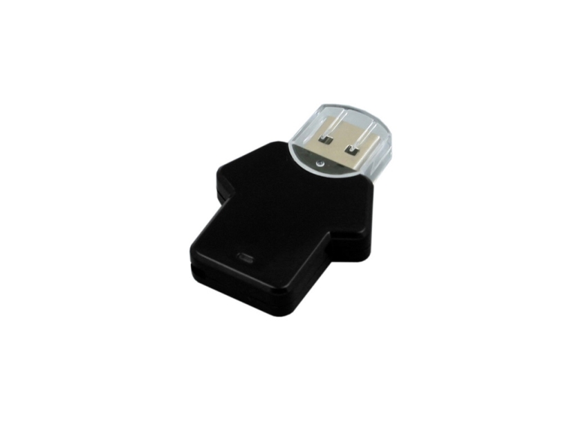 USB 2.0- флешка на 32 Гб в виде футболки (черный) 32Gb (Изображение 1)