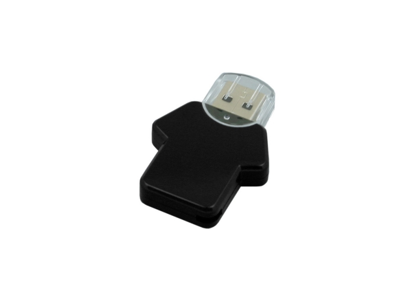 USB 2.0- флешка на 32 Гб в виде футболки (черный) 32Gb (Изображение 3)