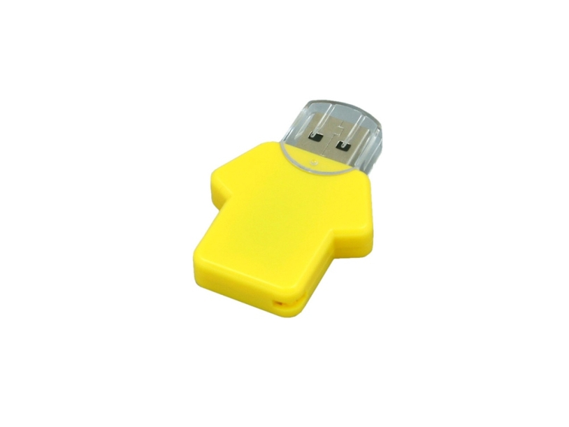 USB 2.0- флешка на 32 Гб в виде футболки (желтый) 32Gb (Изображение 3)