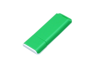 USB 2.0- флешка на 16 Гб с оригинальным двухцветным корпусом (зеленый/белый) 16Gb