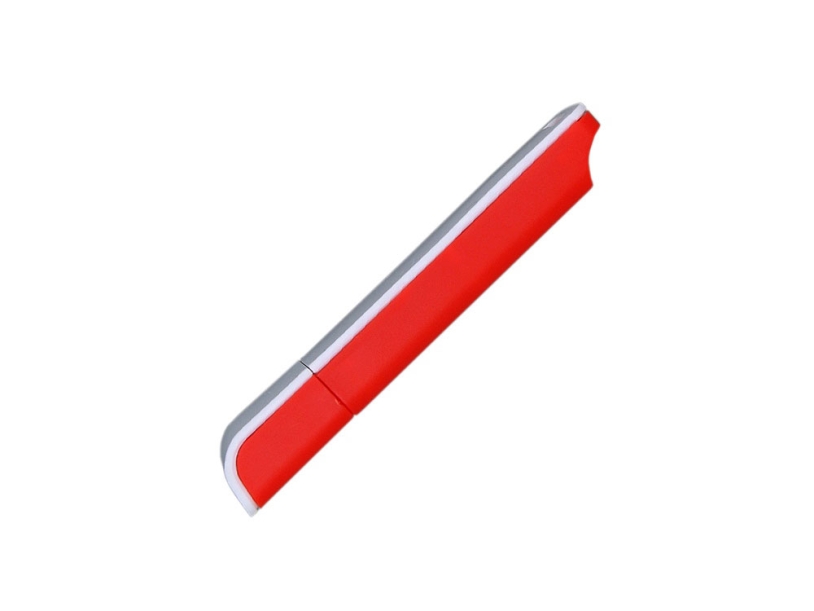 USB 2.0- флешка на 8 Гб с оригинальным двухцветным корпусом (красный/белый) 8Gb (Изображение 4)