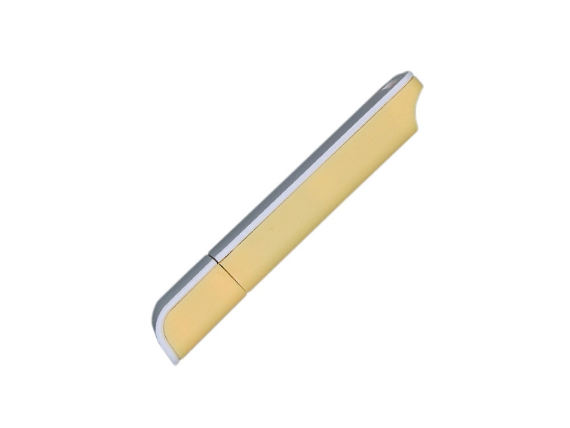 USB 2.0- флешка на 4 Гб с оригинальным двухцветным корпусом (белый/желтый) 4Gb (Изображение 4)