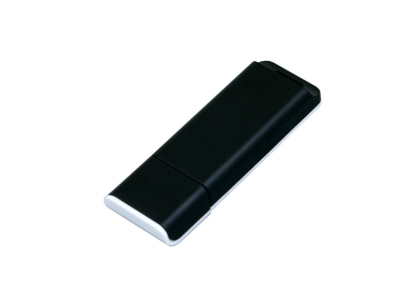 USB 2.0- флешка на 64 Гб с оригинальным двухцветным корпусом (черный/белый) 64Gb (Изображение 1)