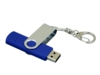 USB 2.0- флешка на 16 Гб с поворотным механизмом и дополнительным разъемом Micro USB (синий/серебристый) 16Gb (Изображение 3)