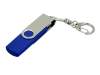 USB 2.0- флешка на 16 Гб с поворотным механизмом и дополнительным разъемом Micro USB (синий/серебристый) 16Gb (Изображение 1)