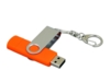 USB 2.0- флешка на 16 Гб с поворотным механизмом и дополнительным разъемом Micro USB (оранжевый/серебристый) 16Gb (Изображение 3)