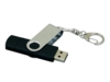 USB 2.0- флешка на 16 Гб с поворотным механизмом и дополнительным разъемом Micro USB (черный/серебристый) 16Gb (Изображение 3)