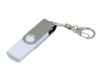 USB 2.0- флешка на 16 Гб с поворотным механизмом и дополнительным разъемом Micro USB (серебристый/белый) 16Gb (Изображение 1)