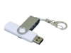 USB 2.0- флешка на 16 Гб с поворотным механизмом и дополнительным разъемом Micro USB (серебристый/белый) 16Gb (Изображение 3)