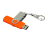 USB 2.0- флешка на 32 Гб с поворотным механизмом и дополнительным разъемом Micro USB (оранжевый/серебристый) 32Gb (Изображение 3)