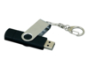 USB 2.0- флешка на 64 Гб с поворотным механизмом и дополнительным разъемом Micro USB (черный/серебристый) 64Gb (Изображение 3)