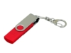 USB 2.0- флешка на 32 Гб с поворотным механизмом и дополнительным разъемом Micro USB (красный/серебристый) 32Gb (Изображение 1)