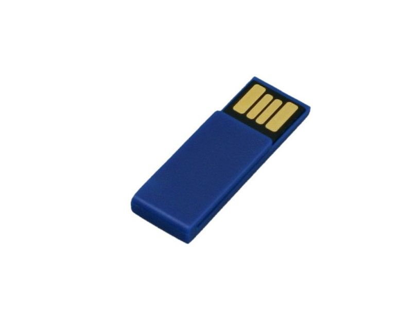 USB 2.0- флешка промо на 8 Гб в виде скрепки (синий) 8Gb (Изображение 2)