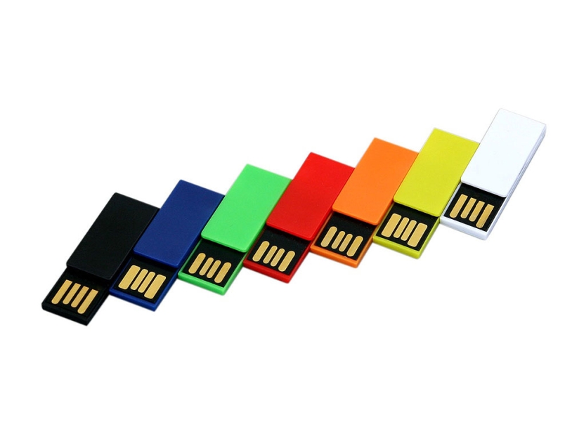 USB 2.0- флешка промо на 8 Гб в виде скрепки (синий) 8Gb (Изображение 4)