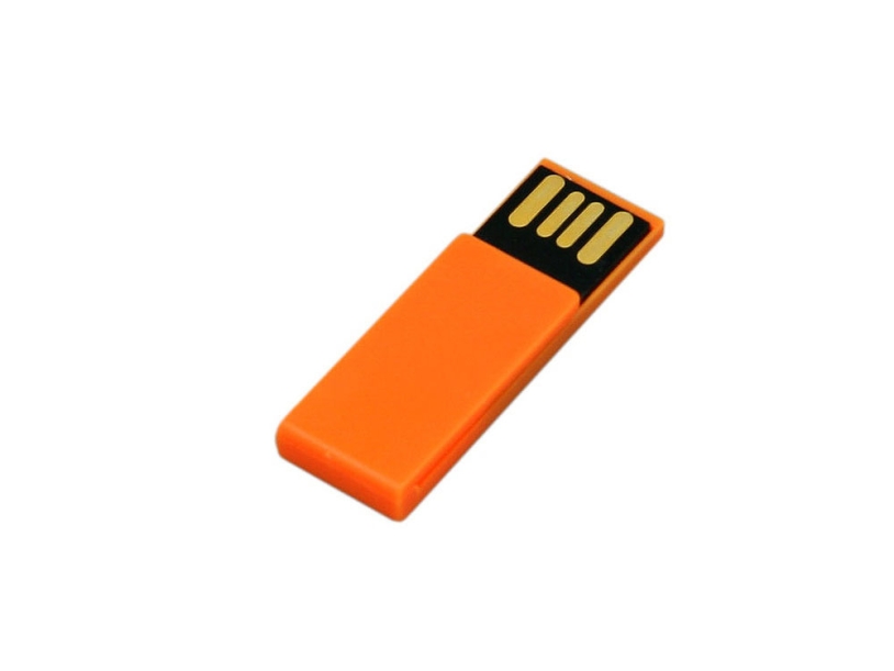 USB 2.0- флешка промо на 8 Гб в виде скрепки (оранжевый) 8Gb (Изображение 2)