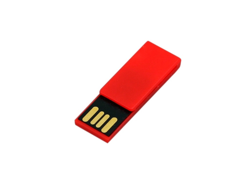 USB 2.0- флешка промо на 32 Гб в виде скрепки (красный) 32Gb (Изображение 3)