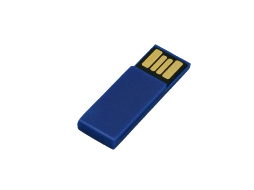 USB 2.0- флешка промо на 32 Гб в виде скрепки (синий) 32Gb (Изображение 2)