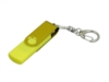 USB 2.0- флешка на 16 Гб с поворотным механизмом и дополнительным разъемом Micro USB (желтый/желтый) 16Gb (Изображение 1)