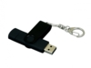 USB 2.0- флешка на 16 Гб с поворотным механизмом и дополнительным разъемом Micro USB (черный) 16Gb (Изображение 3)