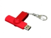 USB 2.0- флешка на 32 Гб с поворотным механизмом и дополнительным разъемом Micro USB (красный) 32Gb (Изображение 3)