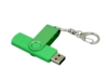 USB 2.0- флешка на 32 Гб с поворотным механизмом и дополнительным разъемом Micro USB (зеленый/зеленый) 32Gb (Изображение 3)