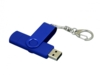 USB 2.0- флешка на 32 Гб с поворотным механизмом и дополнительным разъемом Micro USB (синий) 32Gb (Изображение 3)
