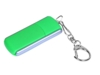 USB 2.0- флешка промо на 16 Гб с прямоугольной формы с выдвижным механизмом (зеленый/серебристый) 16Gb (Изображение 1)
