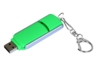 USB 2.0- флешка промо на 16 Гб с прямоугольной формы с выдвижным механизмом (зеленый/серебристый) 16Gb (Изображение 2)