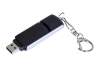 USB 2.0- флешка промо на 16 Гб с прямоугольной формы с выдвижным механизмом (черный/серебристый) 16Gb (Изображение 2)