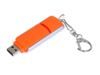 USB 2.0- флешка промо на 8 Гб с прямоугольной формы с выдвижным механизмом (оранжевый/серебристый) 8Gb (Изображение 2)