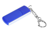 USB 2.0- флешка промо на 8 Гб с прямоугольной формы с выдвижным механизмом (синий/серебристый) 8Gb (Изображение 1)