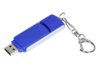 USB 2.0- флешка промо на 4 Гб с прямоугольной формы с выдвижным механизмом (синий/серебристый) 4Gb (Изображение 2)