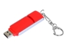 USB 2.0- флешка промо на 64 Гб с прямоугольной формы с выдвижным механизмом (красный/серебристый) 64Gb (Изображение 2)