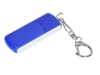 USB 2.0- флешка промо на 64 Гб с прямоугольной формы с выдвижным механизмом (синий/серебристый) 64Gb (Изображение 1)