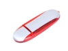 USB 2.0- флешка промо на 32 Гб овальной формы (красный/серебристый) 32Gb (Изображение 1)