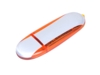 USB 2.0- флешка промо на 16 Гб овальной формы (оранжевый/серебристый) 16Gb (Изображение 1)