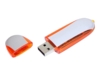 USB 2.0- флешка промо на 16 Гб овальной формы (оранжевый/серебристый) 16Gb (Изображение 2)