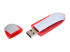 USB 2.0- флешка промо на 8 Гб овальной формы (красный/серебристый) 8Gb (Изображение 2)