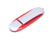 USB 2.0- флешка промо на 64 Гб овальной формы (красный/серебристый) 64Gb (Изображение 1)