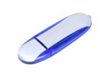 USB 2.0- флешка промо на 32 Гб овальной формы (синий/серебристый) 32Gb
