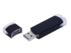 USB 2.0- флешка промо на 16 Гб прямоугольной классической формы (черный) 16Gb (Изображение 1)